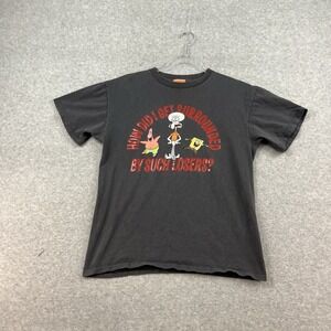 Vintage‎ 2004 SpongeBob SquarePants T Shirt Mens S Jellyfishing T Shirt Y2K